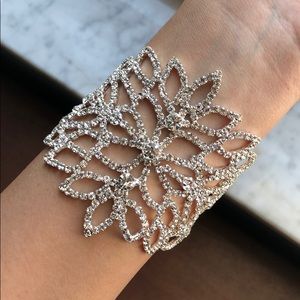 Silver rhinestone arm cuff